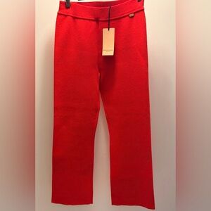 NWT Scotch & Soda High Risk Red Knit Pull-On Pants Size Small